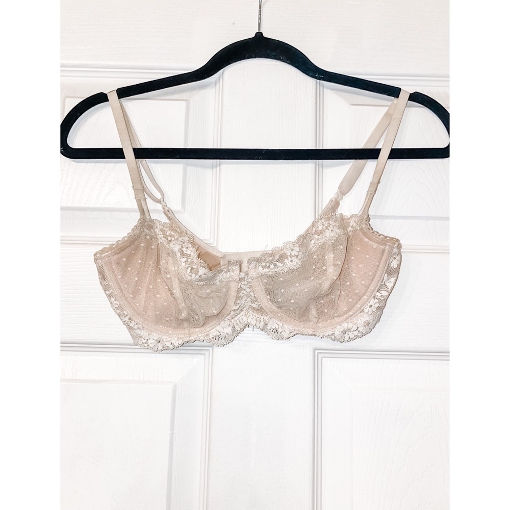 Wicked Unlined Lace Balconette Bra with Lace-Up Detail